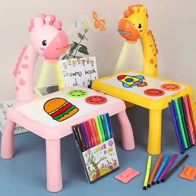 Children LED Projector Drawing Table